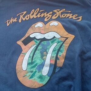 The Rolling Stones Graphic Tee 100% Cotton Adult Size XXL Navy Blue. T2